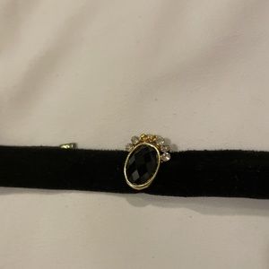 velvet oval diamond choker with adjustable chain